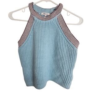 Madewell Womens Imelda Cutaway Crop Halter Chunky Knit Sweater Size S Vacation